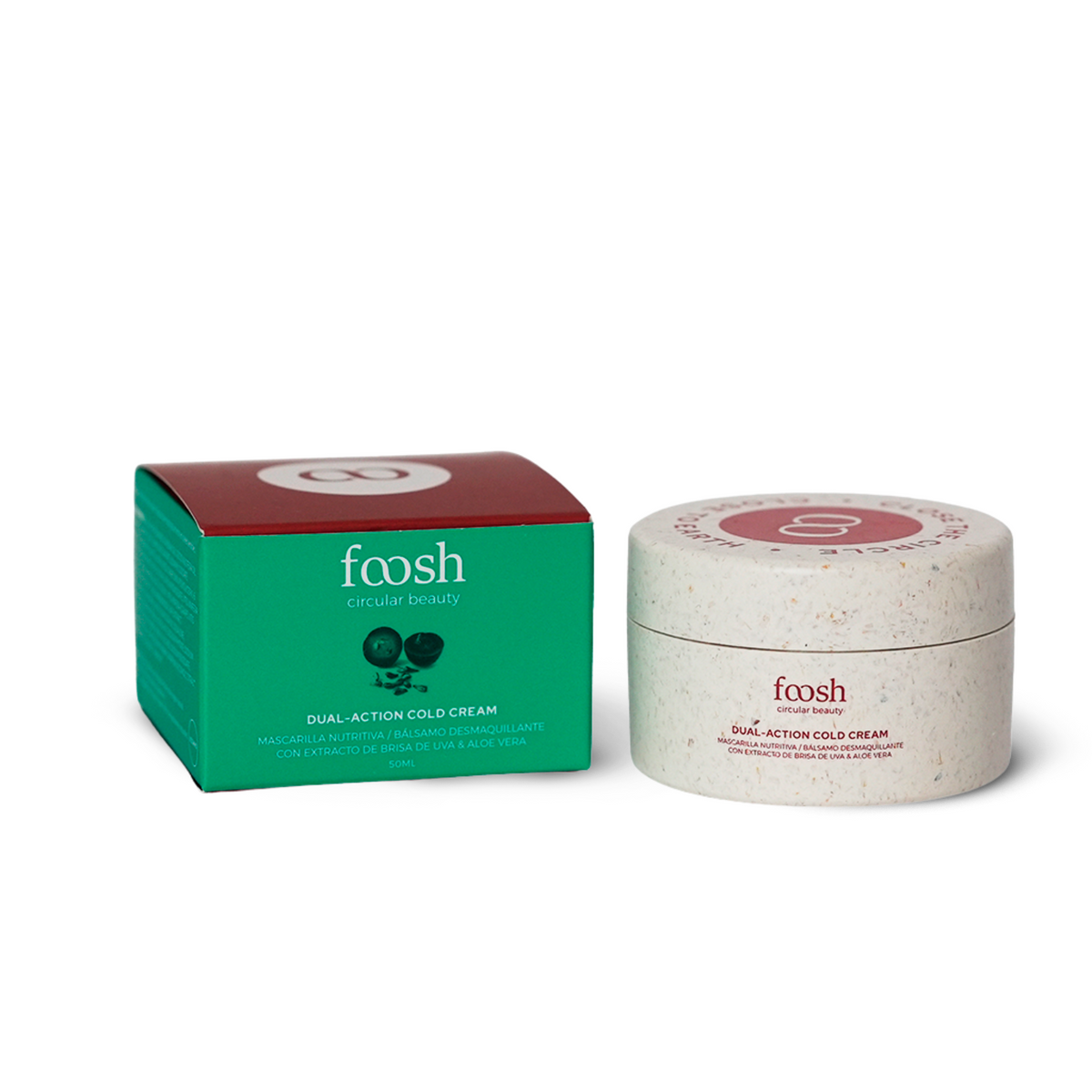 DUAL-ACTION COLD CREAM | Mascarilla nutritiva - Bálsamo desmaquillante | Con extracto de brisa de uva y Aloe Vera
