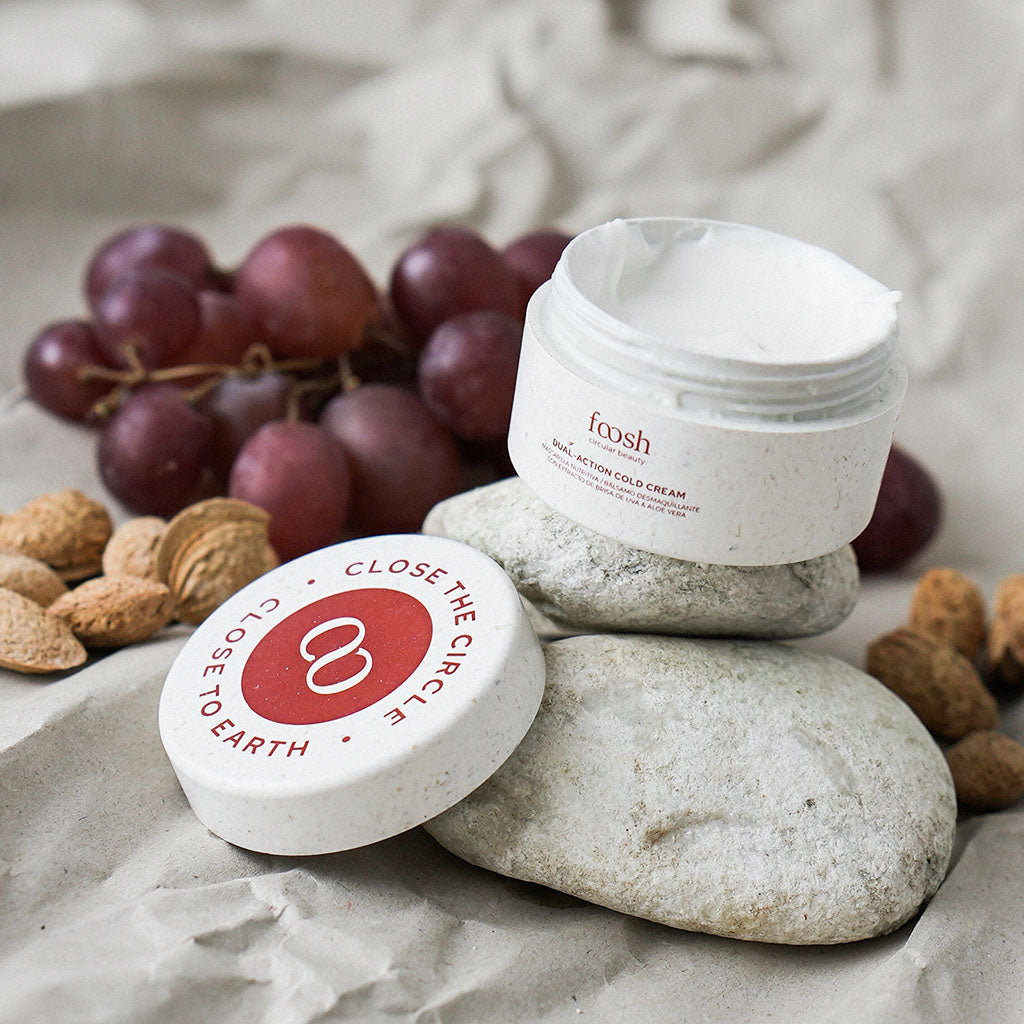 DUAL-ACTION COLD CREAM | Mascarilla nutritiva - Bálsamo desmaquillante | Con extracto de brisa de uva y Aloe Vera